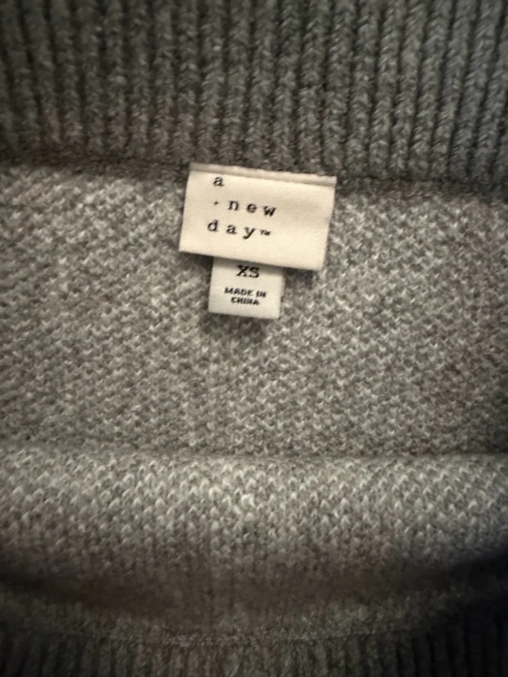 A New Day Gray Knit Mini Skirt XS NWT Preppy Cozy Fall Winter Trend